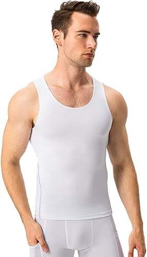 Miniatura 5 de Paquete de 13 camisetas sin mangas de compresión para hombres, culturismo, gimnasio, atlética, ajustadas, camisetas de entrenamiento
