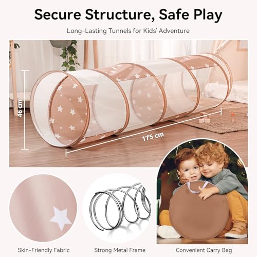 Sumbababy Tunnel Toys for Toddlers: Activity Tunnels for Young Children - Crawl Tunnels for Toddlers and Babies - Pop up Dog Tunnel