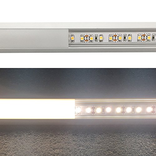 Lightingwill 5-Pack V-Shape Led Aluminum Channel System 3.3Ft/1M Anodized Silver Flush Corner Mount For <12Mm Width Smd3528 5050 Led Strips With Oyster White Cover, End Caps And Mounting Clips V03S5 #TOP2