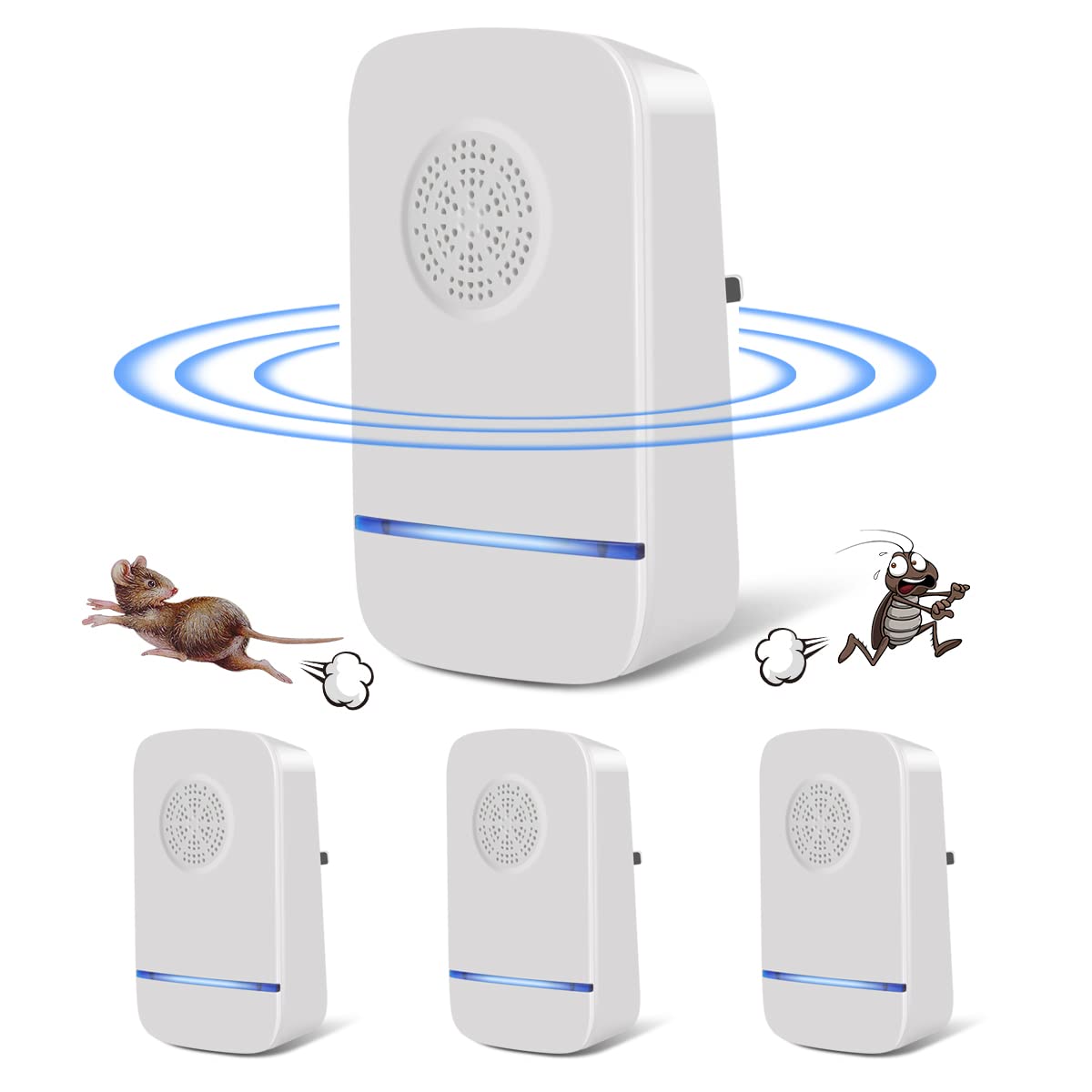 Buy Ultrasonic Pest Repeller, 4pcs Electronic Mouse Repellent Plugin