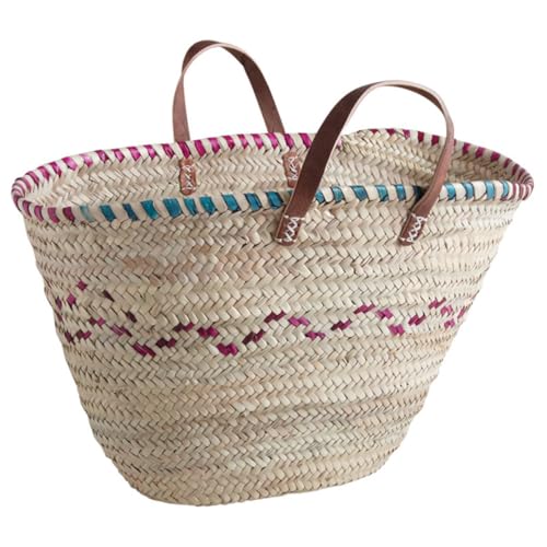 Aubry Gaspard 1050 Couffin Palmier Couleur Poignée Cuir 65 L
