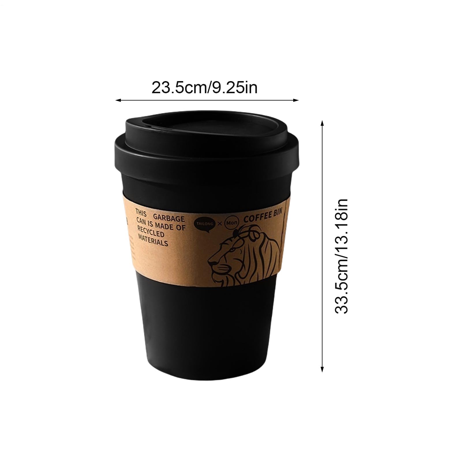 Cestino per Rifiuti Cestino Con Coperchio Oscillante A Forma Di Da Caffè | Contenitore A Coperchio Oscillante Durevole Per Interni Ed Esterni Uffici Scrivania Bagno Cortile