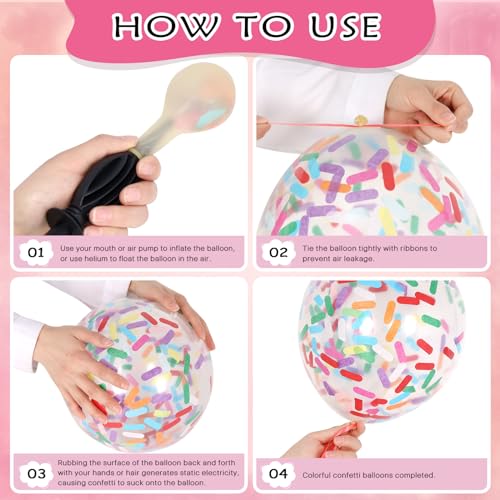 Yothorn YO9541 30 Pcs Multicolor Sprinkle Confetti Balloons,12 Inch Ice Cream Sprinkle Latex Balloons Rainbow Confetti Balloons Pastel Confetti Balloons For Wedding Birthday Party Baby Shower Decorations thumb #4