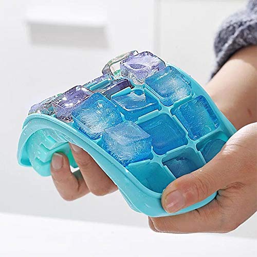 Bandeja de cubos de gelo de silicone Cubo de gelo Recipiente de molde Cubos congelados 24 compartime
