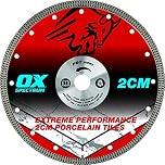 OX Pro 2CM Porcelain Cutting Blade - 230/22.23mm, Blue