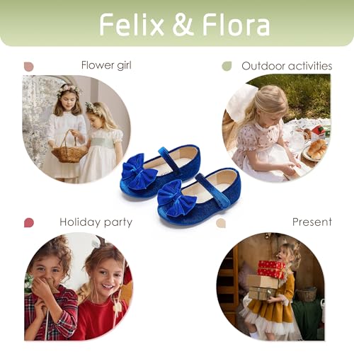Image of Felix & Flora Toddler Flower Girl Dress Shoes Girl Ballet Flats Party School Shoes Wedding