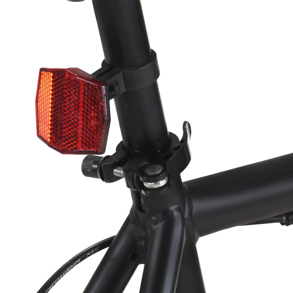 Bicicletta a scatto fisso, colore nero e blu, 700c, 51 cm