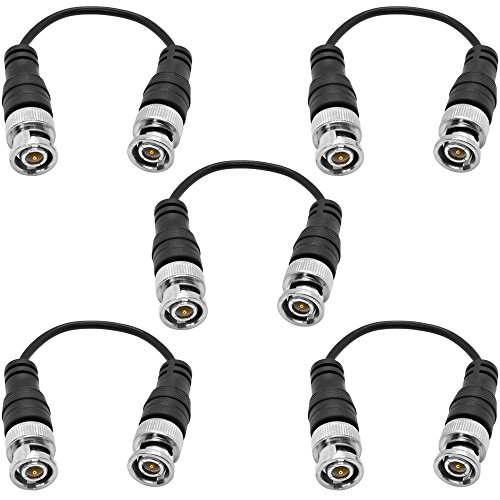 Seismic Audio SAPT528 5 cables coaxiales BNC macho 6 pulg miniatura 1