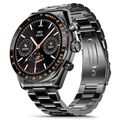 Fire-Boltt Moonwatch 36.3mm (1.43 inch) AMOLED Display, Wireless Charging, Metallic Frame, Stainless Steel Luxury Straps, Complete Health Suite, Bluetooth Calling, Sports Modes (Black) (B0CT3K9179) Amazon Price History, Amazon Price Tracker