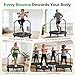 BCAN BT2 450/550LBS Mini Rebounder Trampoline for Adults with Bar, Fitness Trampoline with Bungees, Adjustable Handle, Stable & Quiet, Indoor Outdoor, Whole-Body Workout & Relaxation at Home-40IN-BLK