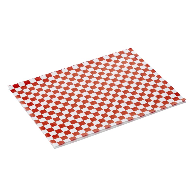 4000 fogli di carta per hamburger, colore rosso e bianco, set WRAP & GO, 25 x 20, 4 set da 1000 pezzi, carta grassa
