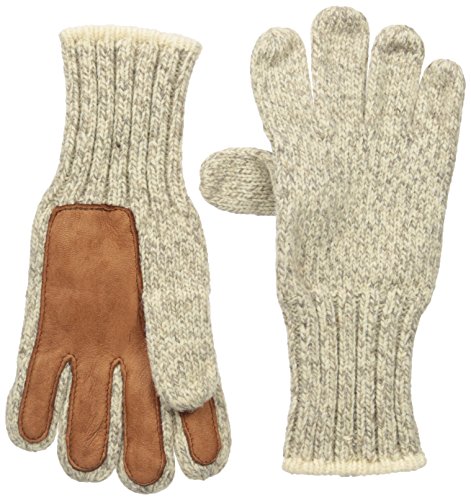 FoxRiver Men's Ragg & Leather Glove, Brown Tweed, Large