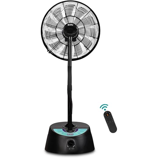 KUHL Exzel H3 Next Gen BLDC Desert Cooler with Mist & Humidifier | 18 Inches Pedestal Fan | Remote Operated | High Airflow & Low Noise | 6L/8 Hr Water Tank Capacity | Tilt Function | 450 mm