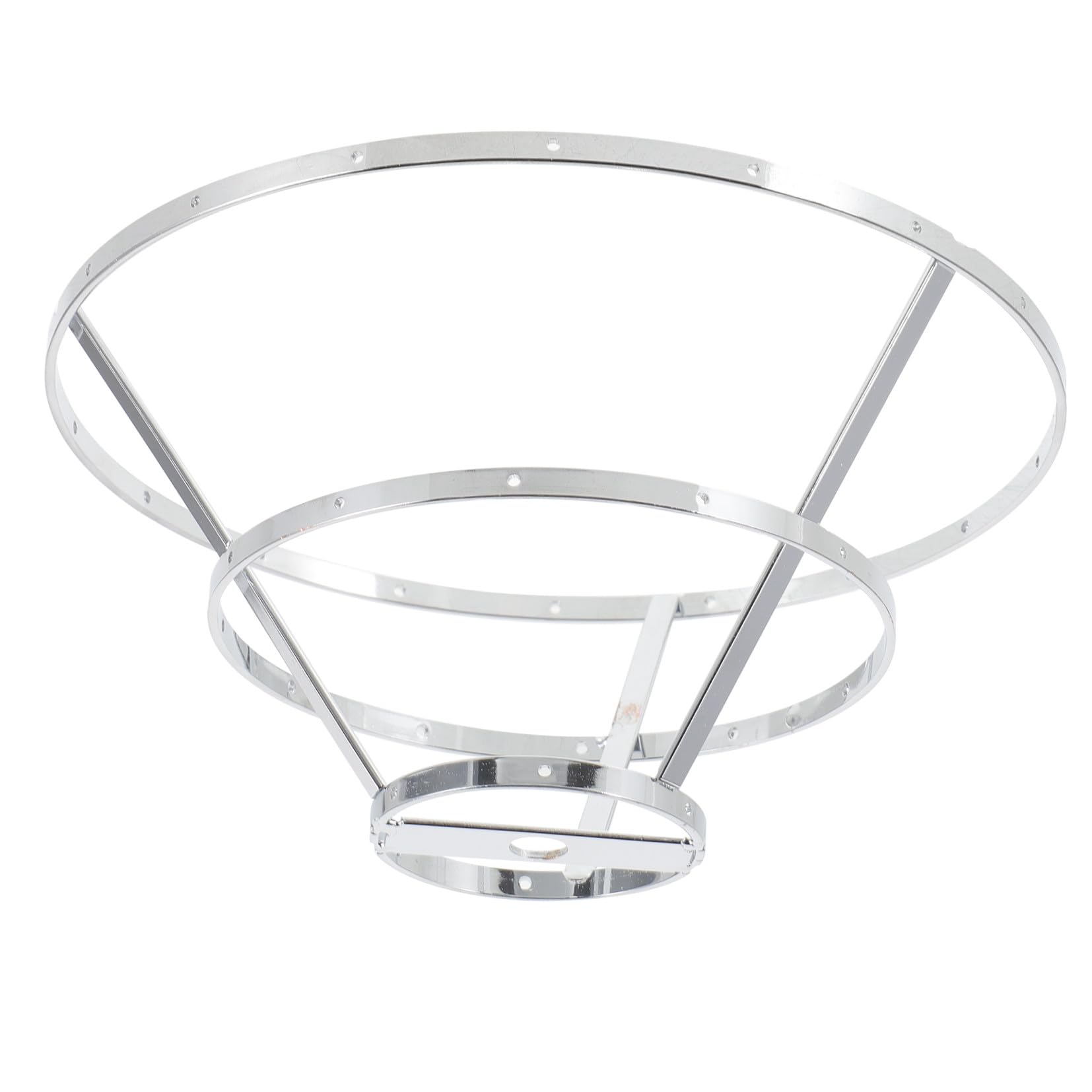 Cadre de lampe en fer argenté résistant : structure durable haut de gamme pour salon