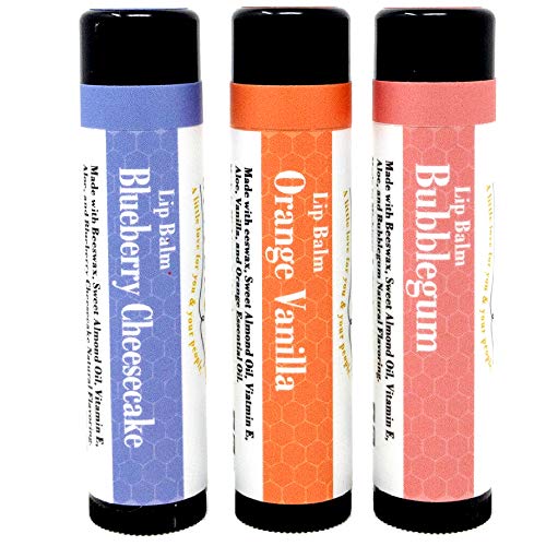 Sister Bees 100% Natural Beeswax Lip Balm 3-Pack