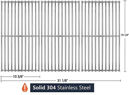 Hongso 19 1/4" Sus304 Stainless Steel Cooking Grid For Gas Grill Brinkmann, Charmglow, Costco, Jenn Air, Members Mark, Nexgrill, Perfect Flame And Other Grill Grates Replacement, 3 Pieces Sci1S3 #TOP1