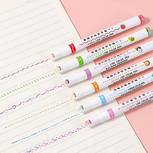 AIPOGn K.KIECHEL Stylo marqueur fluorescent 6pcs