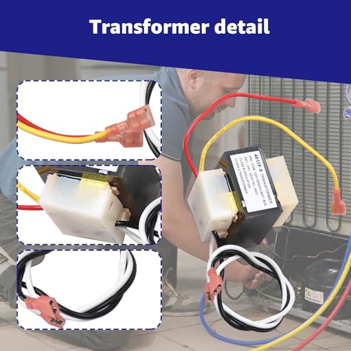 46-24124-06 hvac transformer replacement for rheem furnace parts 40 va 12024v channel 2 hole mount model