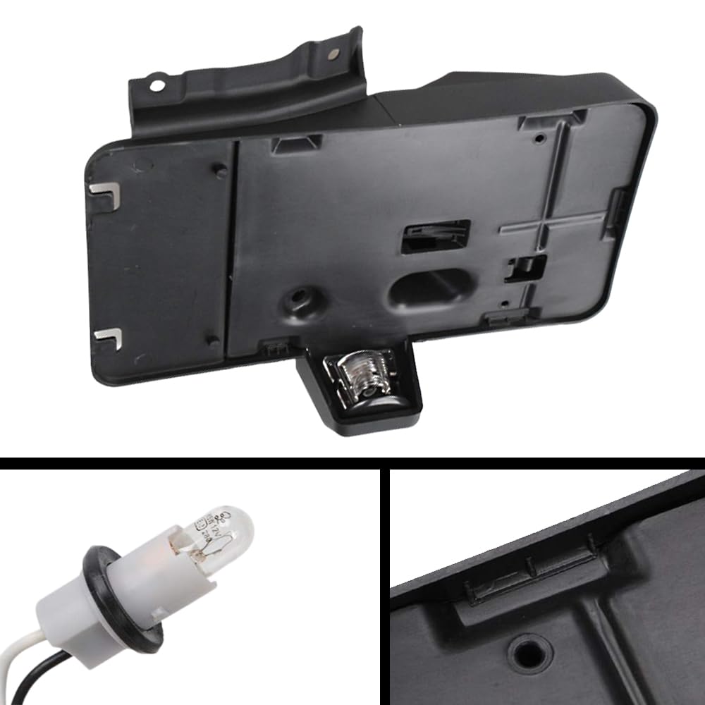 Support de plaque d'immatriculation FR&a-me avec lumière MASO Support de plaque d'immatriculation arrière compatible avec Jeep, compatible avec Wrangler JK JKU compatible avec Sahara Rubicon x Sport