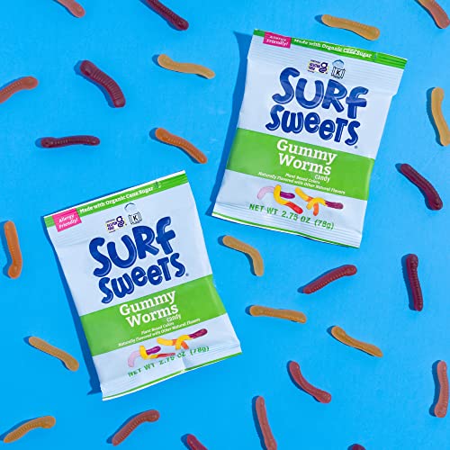 Caramelos Surf Sweets Gummy Worms 2.75 oz Pack de 12 miniatura 5
