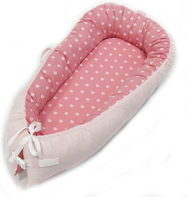 JIAN YA NA Newborn Lounger Infant Snuggle Nest Portable Baby Bed Soft Breathable Removable Cover Baby Bionic Bed for Toddlers 0-24 Months (BY2037)