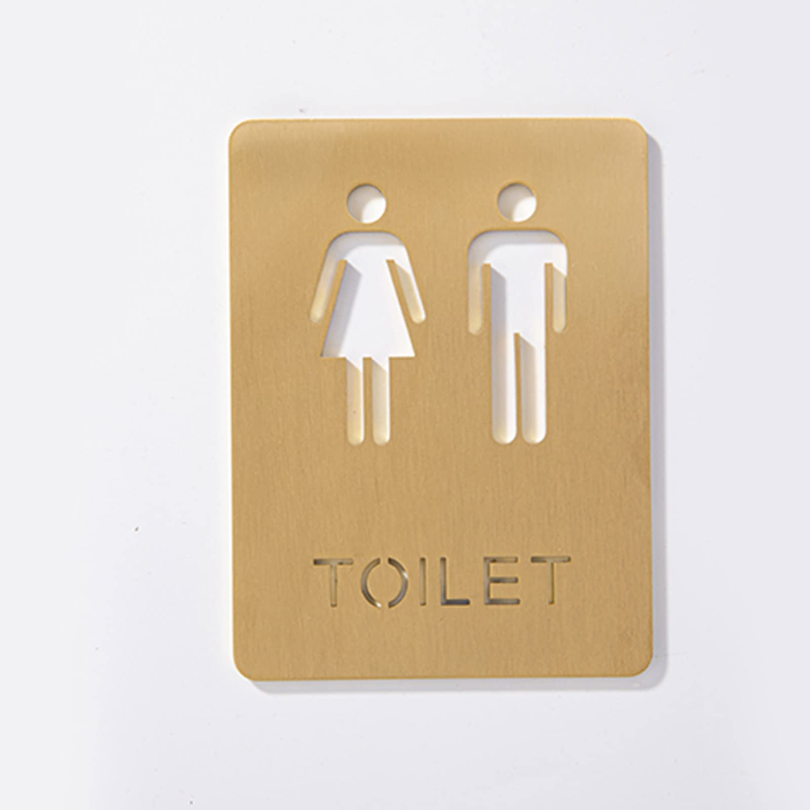 Letrero de latón para puerta de baño para hombres y mujeres, cartel de baño para negocios, hogar, oficina, restaurantes