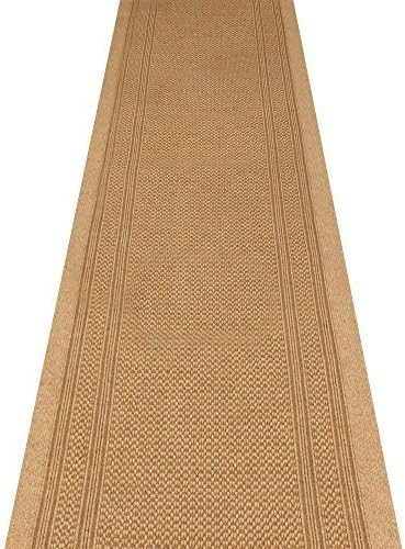 47 Sizes Available - Aztec Beige - Sisal Style Carpet Runner Rug Door Mat - Any Length Runners for Hall, Hallways, Passage, Corridor, Kitchen, Caravans