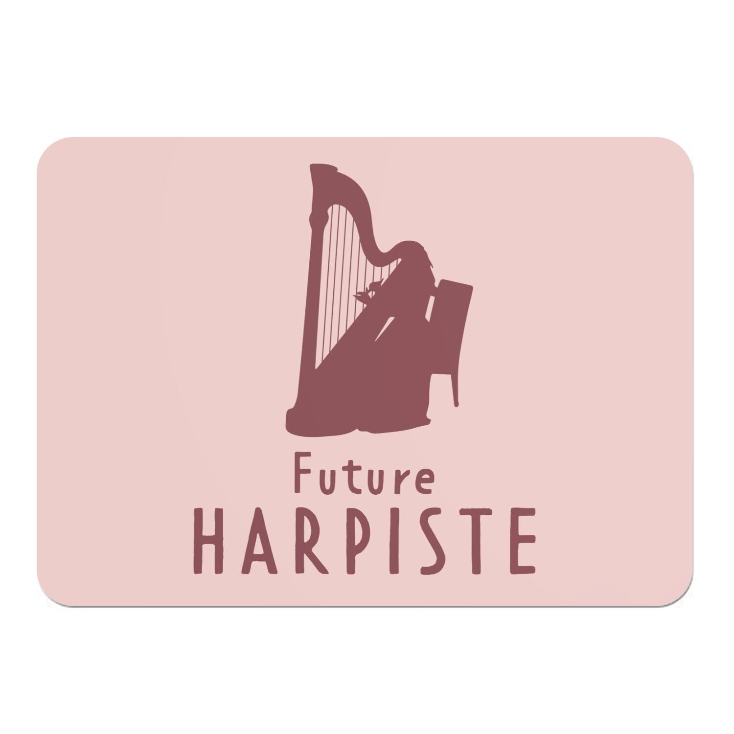 Sets de table rose future harpiste le cadeau idéal en liège pour passionnés de musique