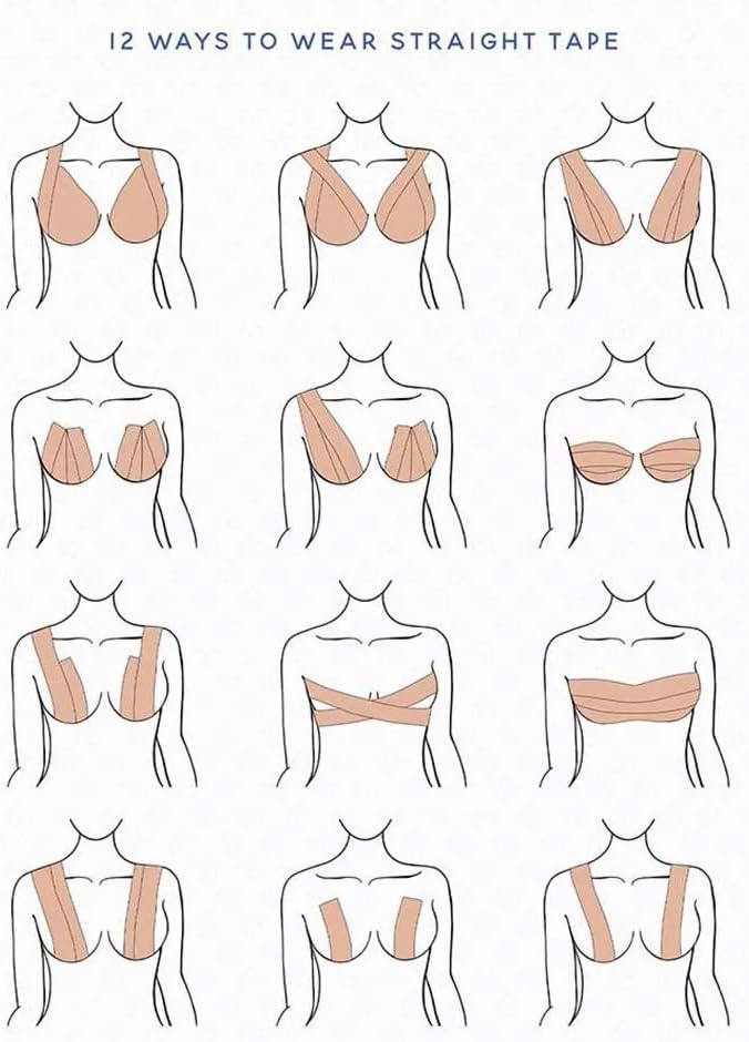 Miniatura 3 de Waterproof Breast Tape Adhesive Bra Body Tape - Boob Tape for Lifting SmallLarge Breasts A-E Cups