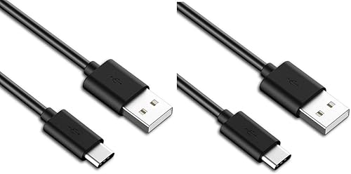 Dos (2) cables de carga de datos OEM SAMSUNG USB-C para Galaxy S9S9 PlusS8S8+Note8 - Negro EP-DG950CBE - Embalaje a granel