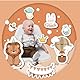 Goiern 4 Stück 212 Stickers Babyalbum,Aufkleber für Kinder und Baby Fotoalben, 8 Bögen DIN-A4 DIY Scrapbooking Aufkleber zum Gestalten, Baby-Scrapbook-Aufkleber(Braun)