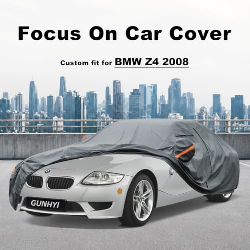 Image of GUNHYI Premium Car Cover Custom Fit BMW Z4(2002-2008), 16 Layers Heavy Duty Car Cover Waterproof All Weather with Zipper Door for Sun Rain Snow Dust Uv Protection