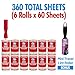 Made in USA – Heavy Duty 8” Wide Lint Roller 6-Pack, Extra Sticky Pet Hair Remover for Clothes, Carpets, Furniture & Car – Dog & Cat Hair Lint Remover with Easy Peel Sheets, Total 360 Sheets