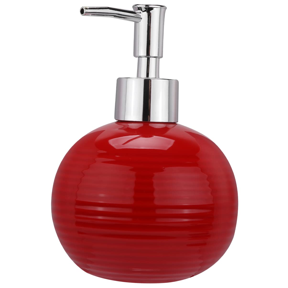 Rote Keramik-pumpflasche Für Lotion-quetschspender Porzellan-spenderflaschen Für Badezimmer Unisex Einfach Zu Verwenden