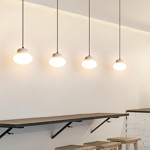 Miniatura 6 de Restaurante Bar Decoración Isla de Cocina Decorar Lámpara Colgante de Cristal Nórdico Beige Piedra Cueva Lámpara Colgante Lámpara de techo Lámpara