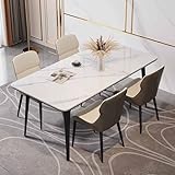 Grande table à manger : Cette table à manger rectangulaire est parfaite pour les coins repas-repas de la cuisine, les appartements et autres espaces limités. Il peut accueillir confortablement de 4 à 6 personnes, ce qui le rend pratique pour les rassemblements intimes