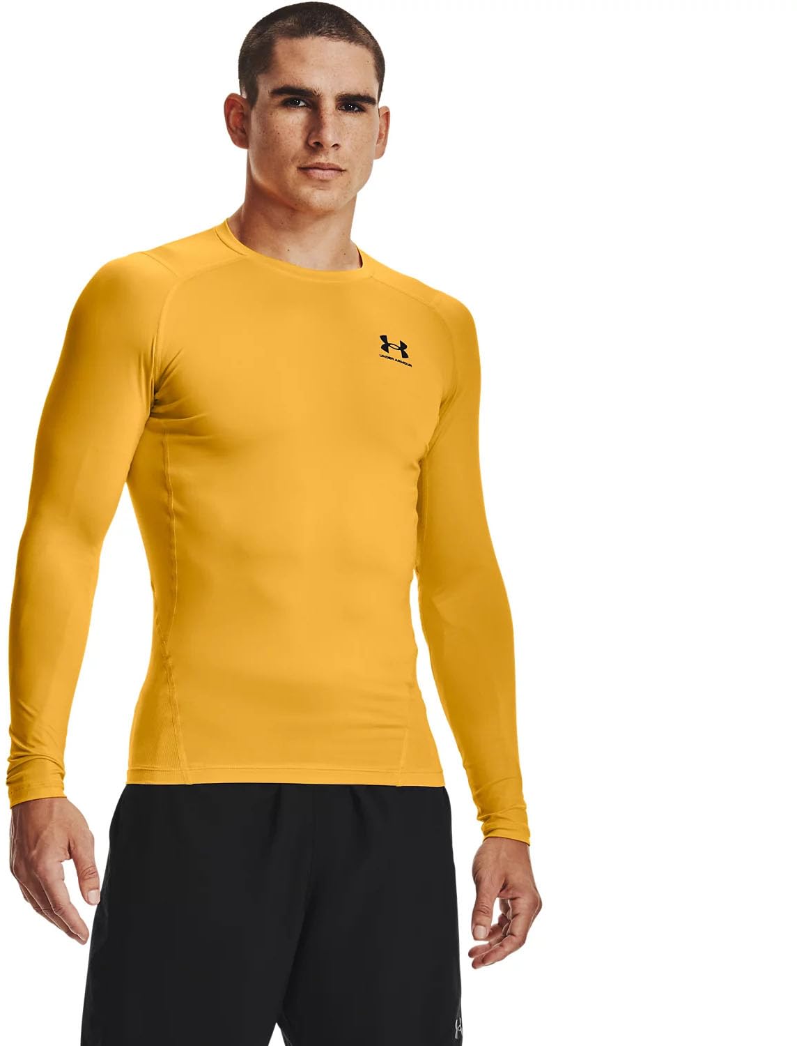 Under Armour Men's UA HG Armour Comp LS Long-Sleeve Sports Top, Breathable Long-Sleeved Top for Men (Pack of 1)