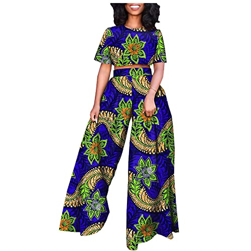 Private Black African Suits for Women Short Sleeve Crop Top