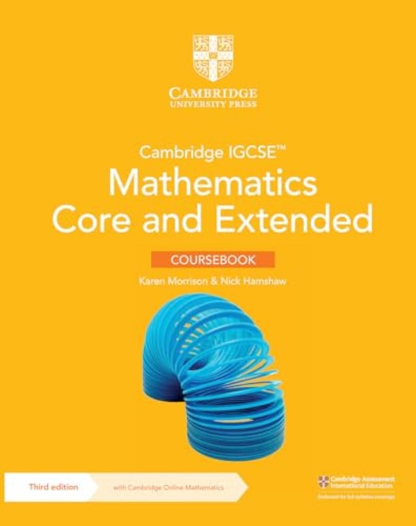 Cambridge Igcse Mathematics Core and Extended Coursebook + Cambridge Online Mathematics 2 Years Access Cambridge International Igcse