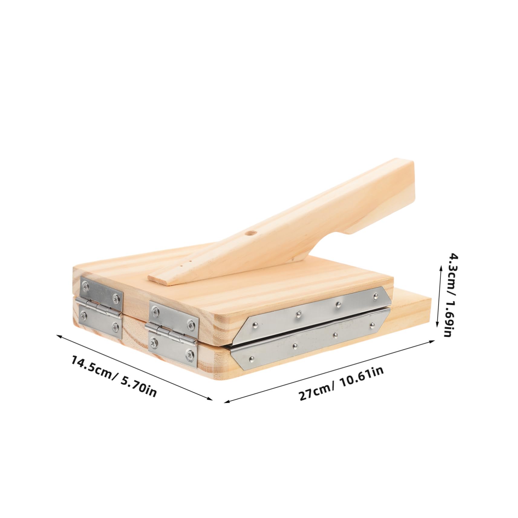ULTECHNOVO Ergonomic Dumpling Skin Press Tool Wood Dumpling Presser Dough Pressing Mold Essential for Chinese Cuisine