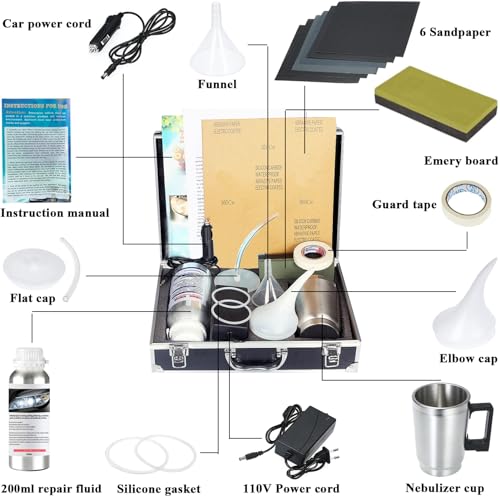 Headlight Restoration Kit, Car Headlight Polish Repair Renovation Kit with 200ML Repair Liquid for Repair Headlight Yellowing, Haze, Oxidation, Scrashes