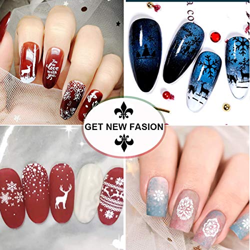 Nail Art Stamping Kit, mcwdoit 8PCS 8ml Stamping Gel Black White Pink Soak Off Nail Art UV Gel Polish