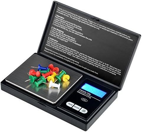 Itestoo Pocket Digital Scale Jewelry Gold Silver Coin Gram Pocket Size Weight Herb with Stainless Steel Pan & LCD display (Supports 6 weighing modes g/oz/ozt/dwt/ct/gn) (100g × 0.01g)