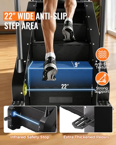 Image of Stair Stepper Machine for Home Gym,Commercial Grade Stair Climber,New Upgrade 400LBS Stairmaster Machine with LED Screen and 15 Resistance Level,15-164 Steps /Min for Cardio Lower Body