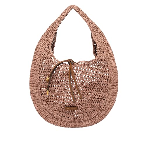 Sac à bandoulière rose en paille Gianni Chiarini : sac à main été et accessoire mode femme tendance