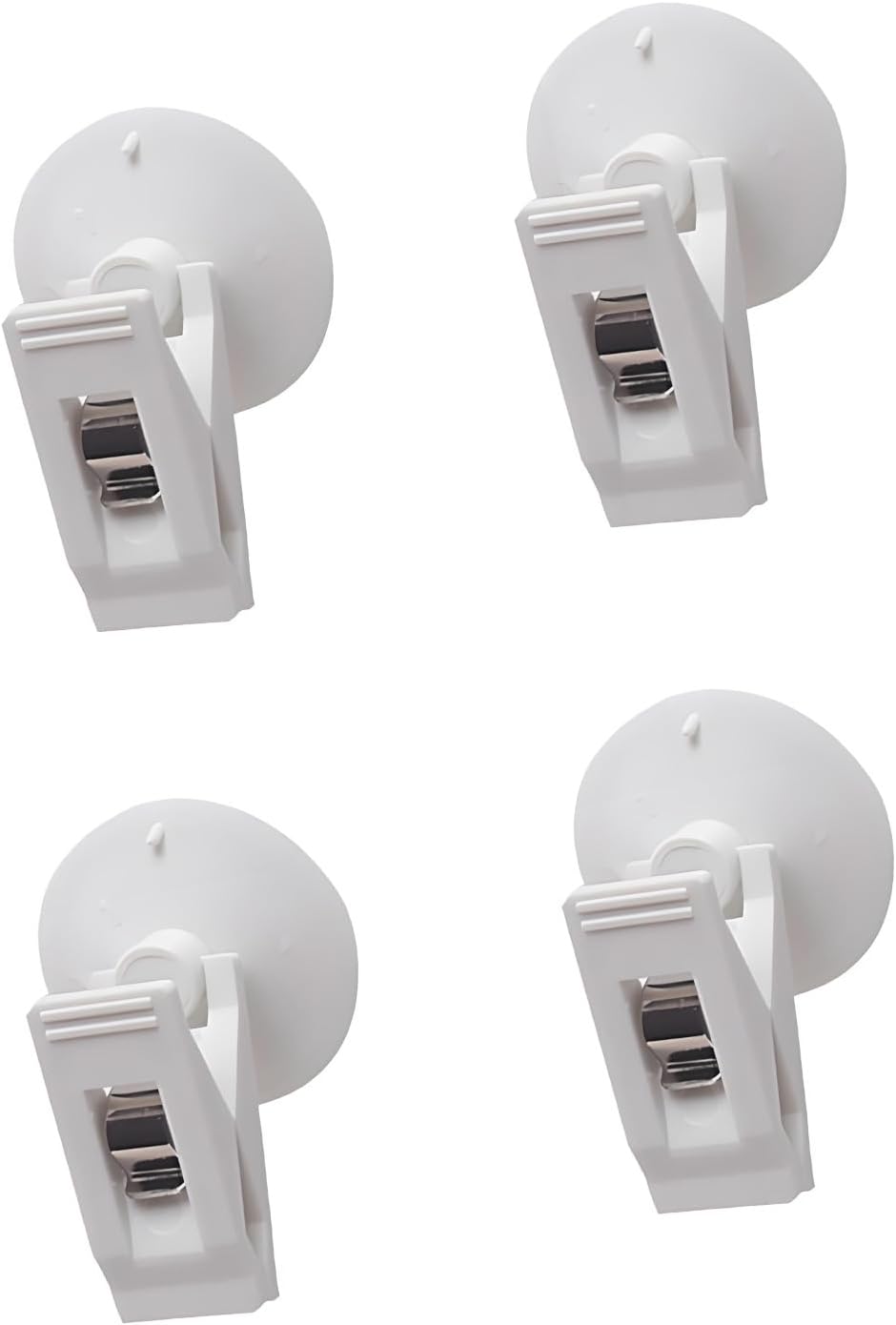 4 Pieces Heavy Duty Car Interior Mount Clips Feature PVC Coated Steel Spring and Wide Opening for Thick Stacks