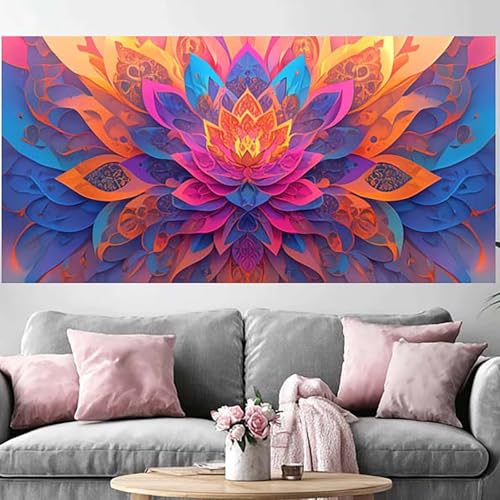 Peinture Diamant 60x120cm pour Décoration Salon Mandala 5D DIY