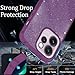 Wousunly Compatible with Oppo Reno 15 Pro 5G Case Clear Glitter Sparkly Bling Back Cover,Phone Case for Reno 15 Pro 5G Slim Silicone Shockproof Protection for Girls Women Crystal (Dark Purple)