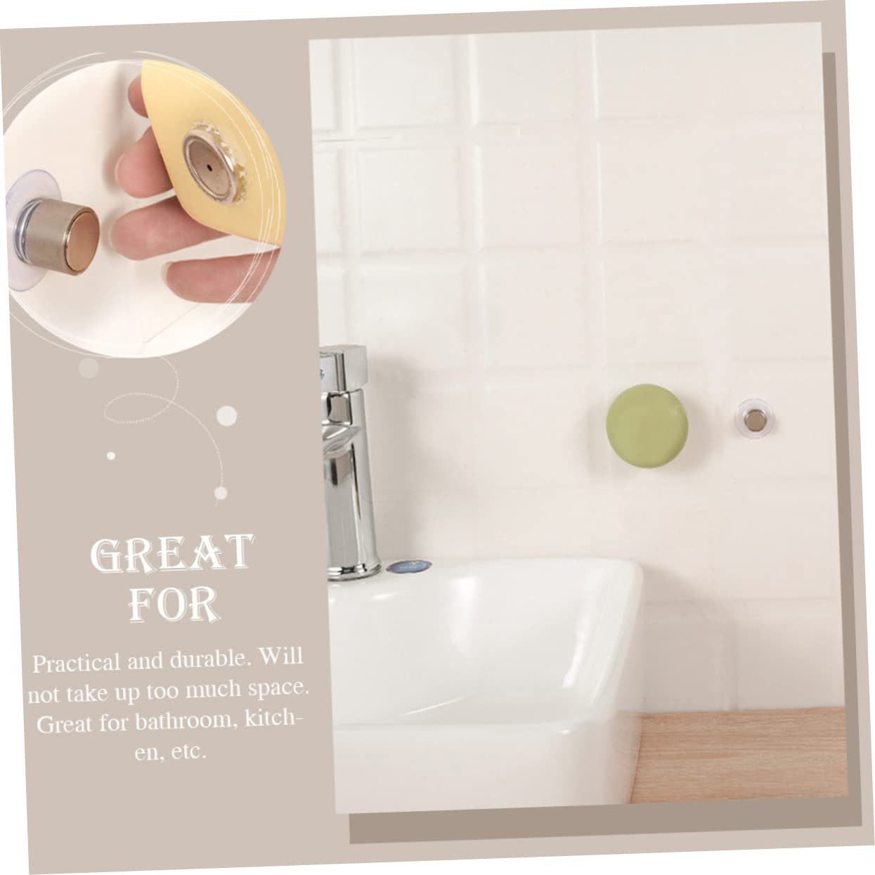 Alipis 4 Set Di Porta Sapone Magnetico Da Parete in Acciaio Inossidabile Robusto Facile Da Installare