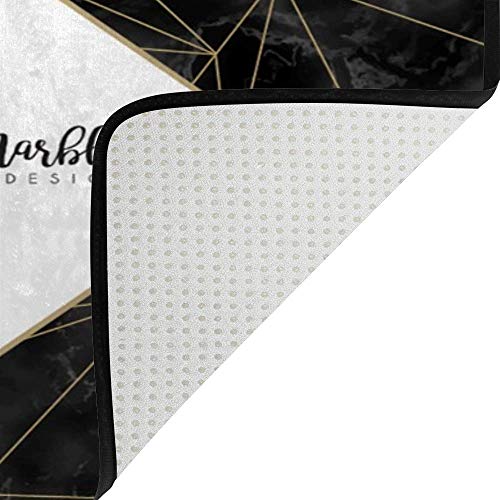 Grand tapis de sol effet marbre chic et antidérapant pour salon - 5